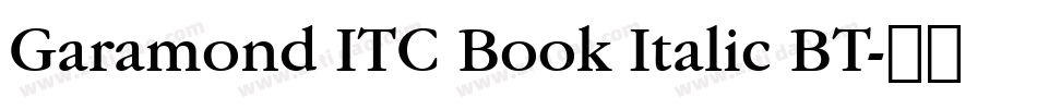 Garamond ITC Book Italic BT字体转换